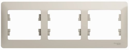Рамка горизонтальная Systeme Electric Glossa 3-м. молочный картинка